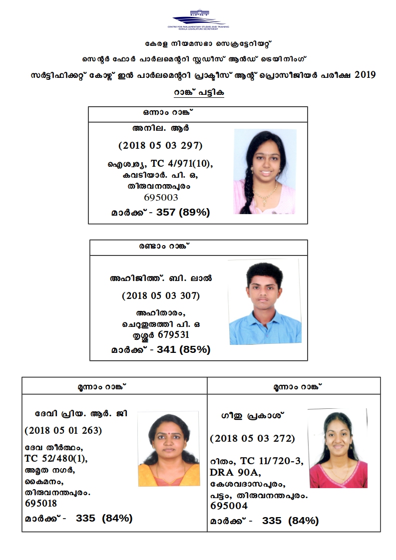 K-Lamps (Parliamentary Studies) - Kerala Legislature